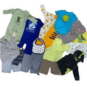 Lot Of Boy Clothes (16pcs) 0-3, 3-6 mon Mix Brands Excellent condition